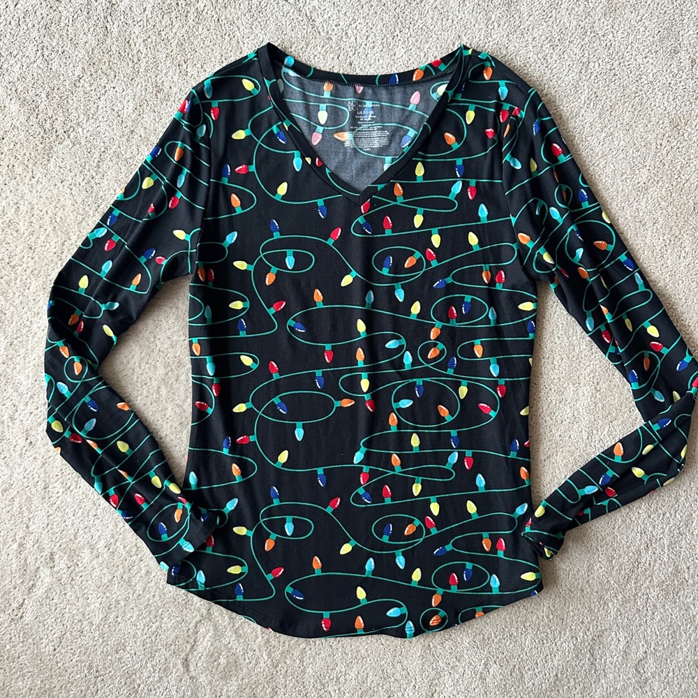 No Boundaries Black Multicolor Long Sleeve Top